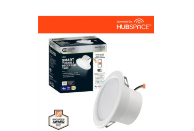 C E 4 in. Smart Hubspace Color Selectable CCT LED Recessed Light Trim 4 PK