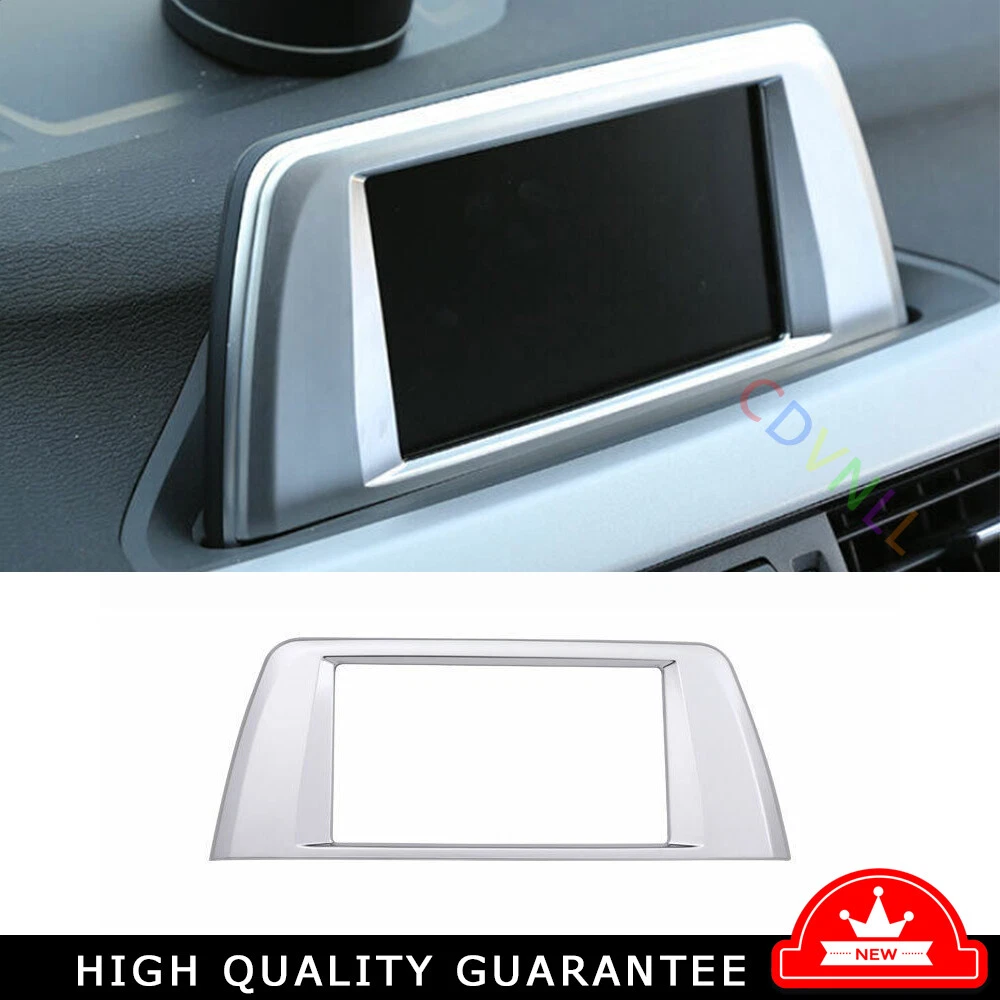 Middle Console Navigation Panel Trim Fit For BMW X1 F48 2016-2022 Matte Silver