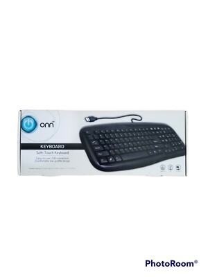 ONN USB Connected Soft-Touch Wired Keyboard - Black | ONA11H0089  New in Box 