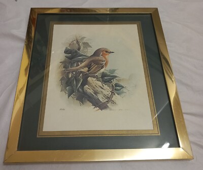 Terence James Bond Robin Print. Gebrauchter Zustand. Größe M. Künstlername an
