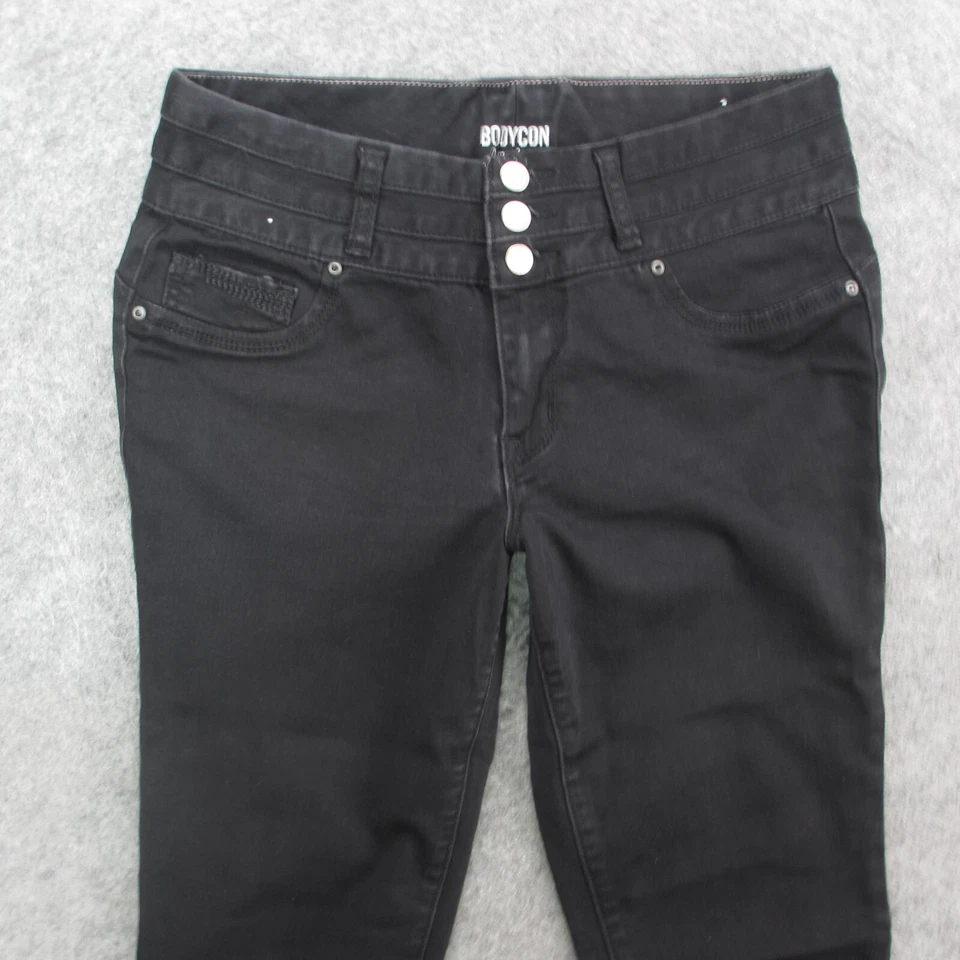 Pantalones de mezclilla ajustados ceñidos al cuerpo lavados oscuros negros 10/11 de Amathyst para mujer Foto 2 de 4