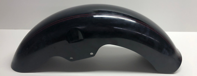 HD ショベルのフロントフェンダー OEM Harley Davidson Genuine Front Fender Black Red Stripe P/N