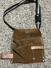 Nicholas Heavy Suede Cowhide Tool Holster Pouch #489 with Belt 