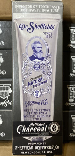 Dr. Sheffield Natural Toothpaste Certified Activated Charcoal 5 oz Fluoride Free