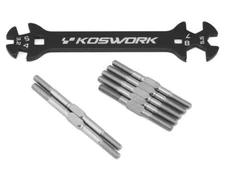 Koswork Kyosho 1/10 Steel HD Turnbuckle Set w/Wrench (7) [KOS04301]