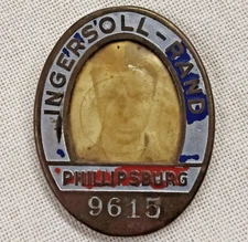 Vintage Ingersoll Rand Employee ID Badge Phillipsburg New Jersey Whitehead Hoag