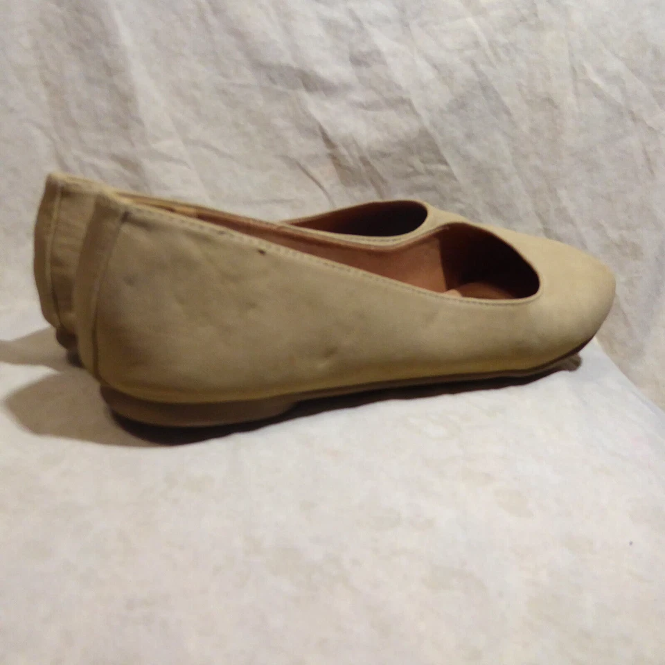 🩰 Soda Classic Ballet Flats talla 9 M Cuero sintético beige tostado británico; acolchado Foto 4 de 4