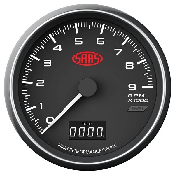 SAAS Muscle SG31642? Tachometer 0-9000 RPM Tacho In dash Black 89mm 3-1/2" - Image 2 of 3