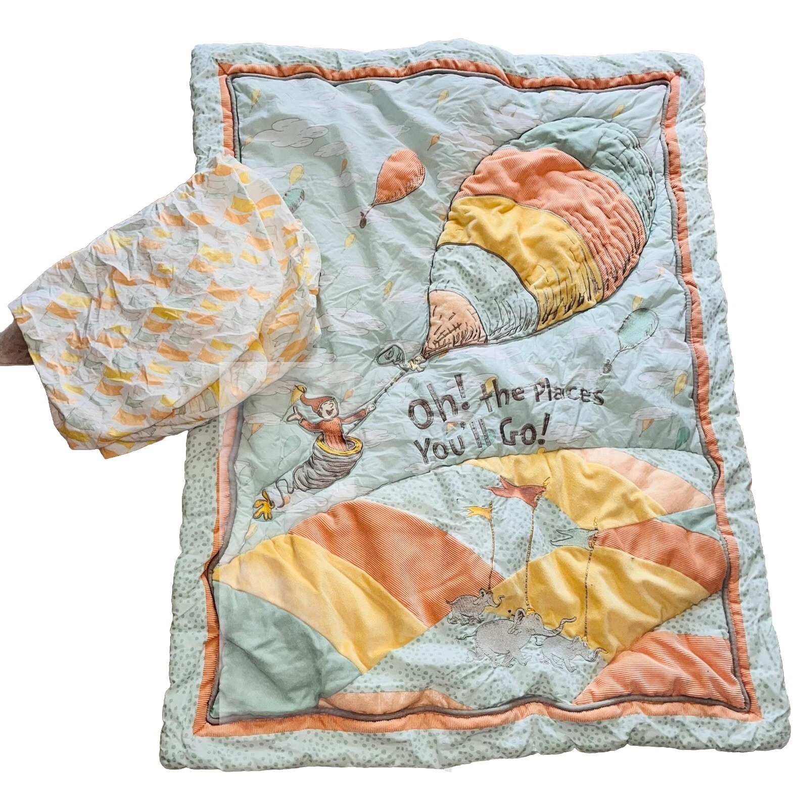 Dr Seuss Oh The Places You’ll Go Crib Bedding Set Comforter & Sheet Lot Of 2
Opens in a new window o