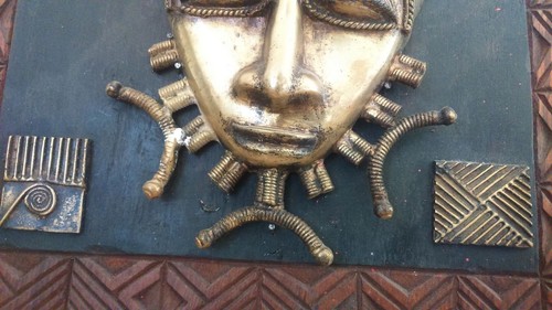 maschera africana in bronzo. Maschera in bronzo Africain - Foto 4 di 12