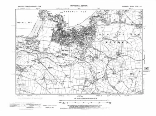Cornwall Antique Europe Sheet Maps