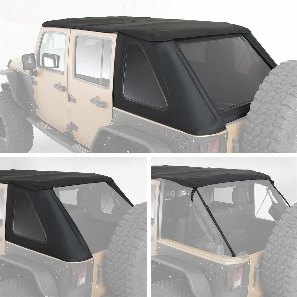Smittybilt 9083235 Bowless Combo Top w/ Tinted Windows for Jeep Wrangler JK 4-Dr - Imagem 4 de 4