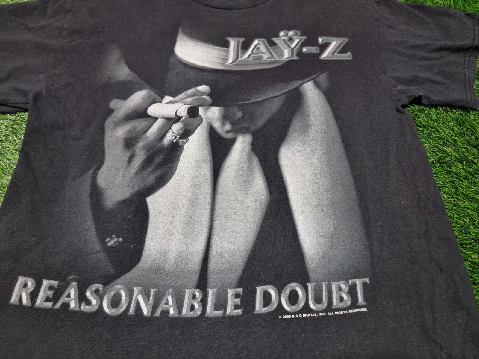 FILA Maglietta Hip Hop Y2K 2009 rara Jay Z ragionevole dubbio rap braccio della morte taglia M