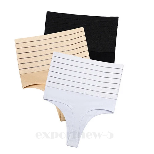 Women's Compression Shapewear Panties High Waist Thong Tummy Control Body Shaper - Picture 11 of 35