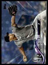 2018 Topps Update US53 Seung Hwan Oh Colorado Rockies Father's Day Blue 19/50