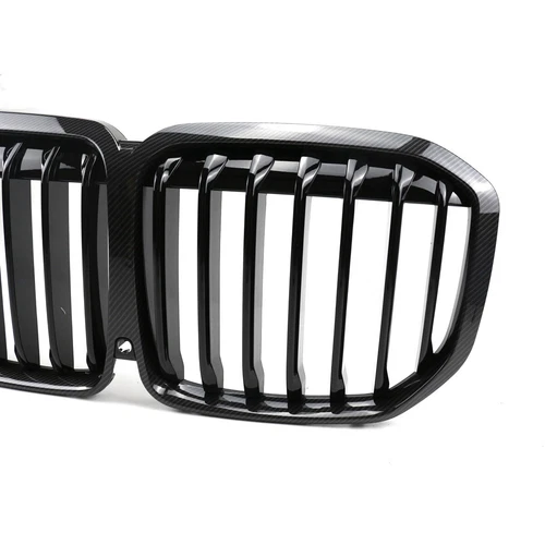 For BMW X7 G07 2019-2020 ABS Carbon fiber Style Black Front bumper Mesh Grille - Picture 5 of 6