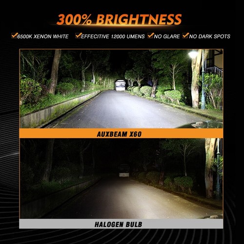 AUXBEAM H13 9008 LED Headlight Bulb Hi/Lo Beam 6500K for Jeep Wrangler 2007-2023 - Picture 2 of 12