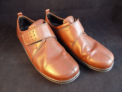 LADIES CASUAL LEATHER SHOES ECCO Street Monk Light Size 8A Brown