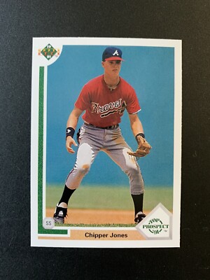 1991 Upper Deck Chipper Jones RC Rookie Braves NM Mint! Beautiful! | eBay