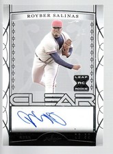 2022 Leaf Trinity Clear Autographs Silver Foil #CA-RS2 Royber Salinas 26/99