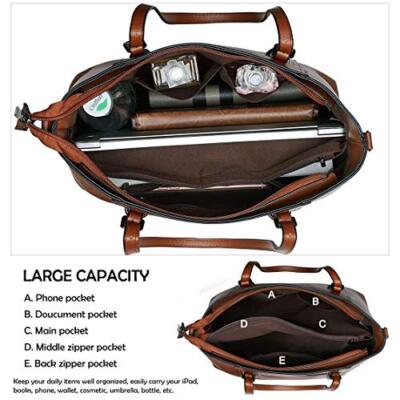 Briefcase Women Top Handle Bag Fashion Leather Satchel Bag For