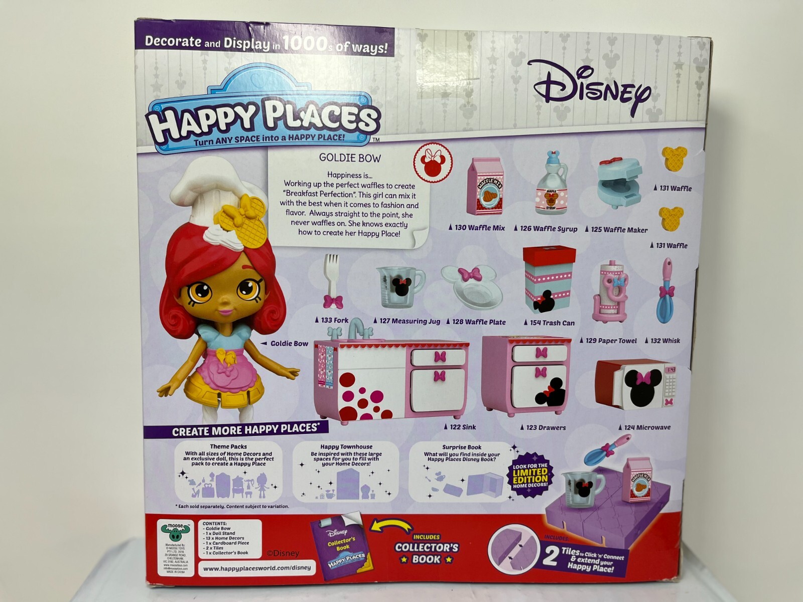 Shopkins Disney Happy Places Minnie Mouse Waffle Kitchen w/Exclusive Goldie Bow