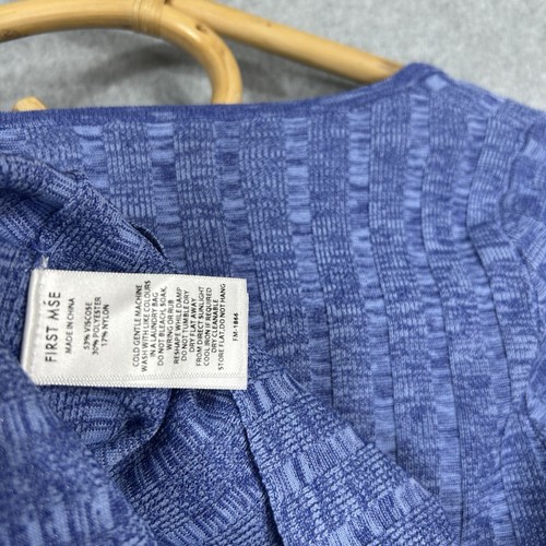 First Mse Luana Rib Top in Reef Blue Size S Knit Long Sleeve - Bild 8 von 8