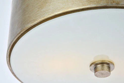 Vintage Silver White Glass Shade Flush Mount Light Fixture Kitchen Lighting - Picture 5 of 7