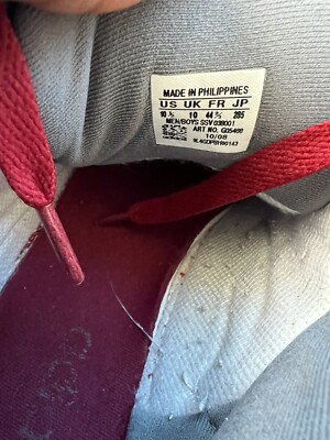 Adidas Top Court Hi BaseBall stich sneakers 10.5  SSV038001 Gray/Red Adidas Top Court Hi BaseBall stich sneakers 10.5 SSV038001  main image 4