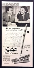 1947 Fibber McGee & Molly photo Scripto Mechanical Pencil vintage print ad