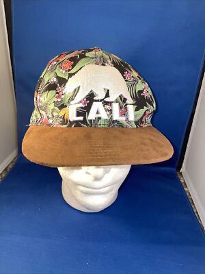 Carbon Elements Cali Bear Floral Baseball Cap Trucker Hat California Skater