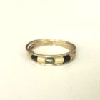 Vintage Ring tested 925 STERLING SILVER Size 1.5 Bead Band Jewelry lot y