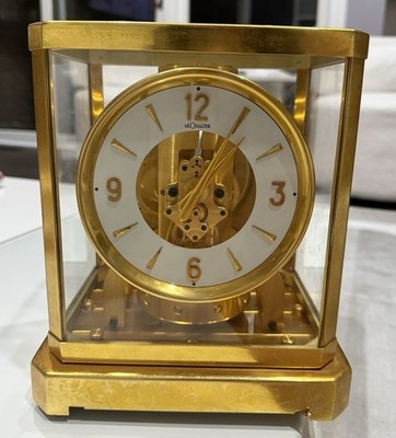 Jaeger Le Coultre Atmos Desk Table Top Gold Colored Clock 519