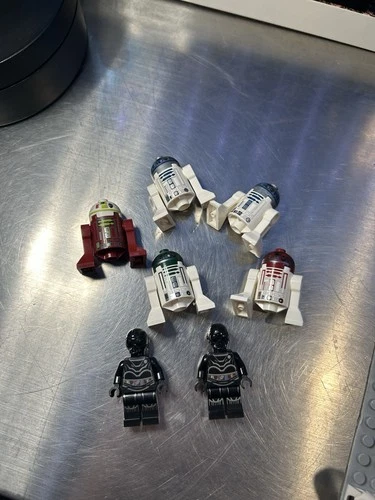 Lego Star Wars Astromech And NI-L8 Protocol Droid Lot Used Varied 7 Minifigures