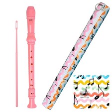Professional German Style 8-Hole C Key Soprano Recorder for Kids  PInk