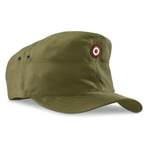 Genuine Austrian Army Green Field Cap Olive Drab Surplus Roundel Grommet Vents