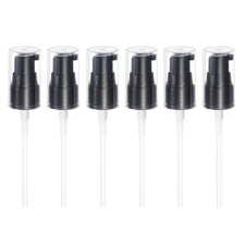 6Pcs Dispenser Bottles Pump with Cover for 20/410 Thread Neck Size, Black
