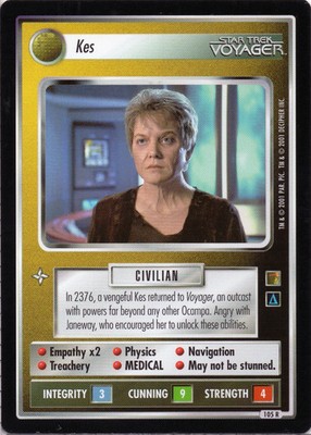 Star Trek CCG Kes Near-Mint/NM Rare   The Borg 2001