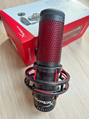 HyperX QuadCast Wired Multi-Pattern Condenser Microphone with Dynamic RGB...