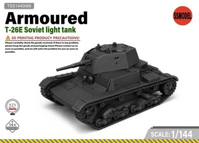 SSMODEL 1/144 T-26E v2 Soviet light tank Resin Model Kit TSS1440066