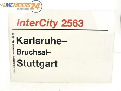 Plaque de circulation de train E244 plaque de wagon InterCity 2563 Karlsruhe ... - Photo 1/2