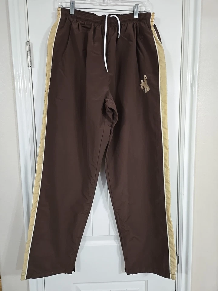 Vtg Wyoming Cowboys Track Pants Men’s L Brown NCAA Football Athletic Sweatpants - Image 4 of 4