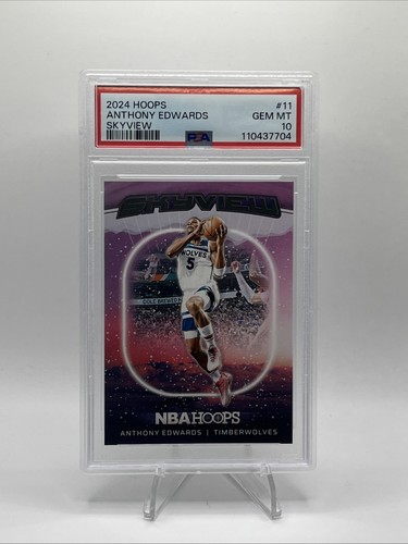 2024-25 Panini Nba Hoops - Skyview Anthony Edwards #11 Winter PSA 10 LOW POP