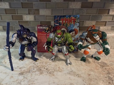 Vintage TMNT - Jim Lee Turtles lot w/accessories - Playmates - 1995