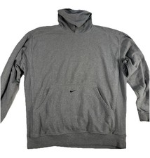 Men  s Vintage Nike Center Swoosh Hoodie Gray Heather Light XL EUC SOFT