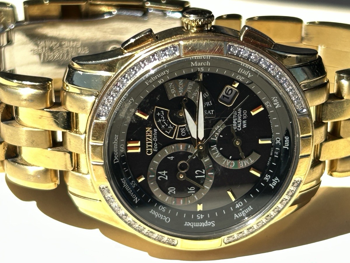 Citizen 8700 / E870 Calibre Diamond Watch Eco-Drive Silver & Black 