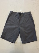 Banana Republic Mens Core Temp Ripstop Golf Shorts Gray Size 30 Elastic Waist