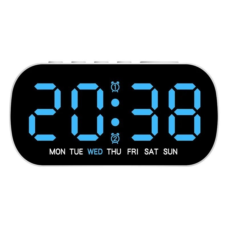 LED Large Display Electric Digital Alarm Clock with Battery Backup and Snooze