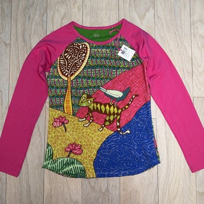 Oilily Girls Multicolor Cotton Elastin Blend Top size 152 (12Years)