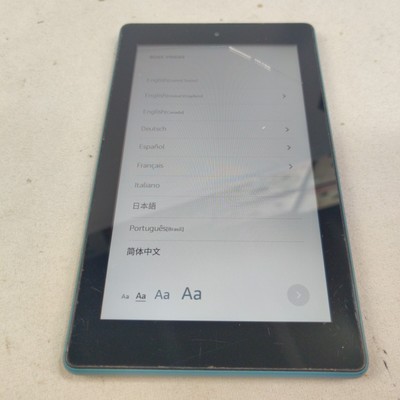 TESTED Amazon Fire 7 9th Gen M8S26G 16GB Blue 7in D GRADE LARGE CRACK